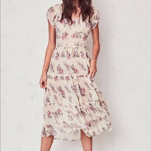 LoveShackFancy Dresses & Skirts - LoveShackFancy Audra Silk Dress in Dream Yellow